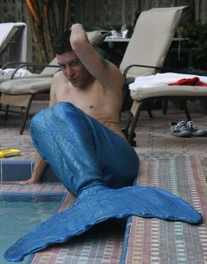 Johnnie, posing for me in his Merman outfit.